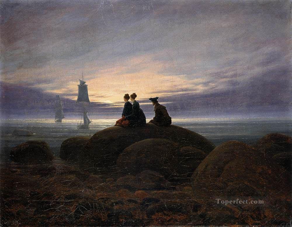 Moonrise By The Sea 1822 Romantic Caspar David Friedrich Oil Paintings